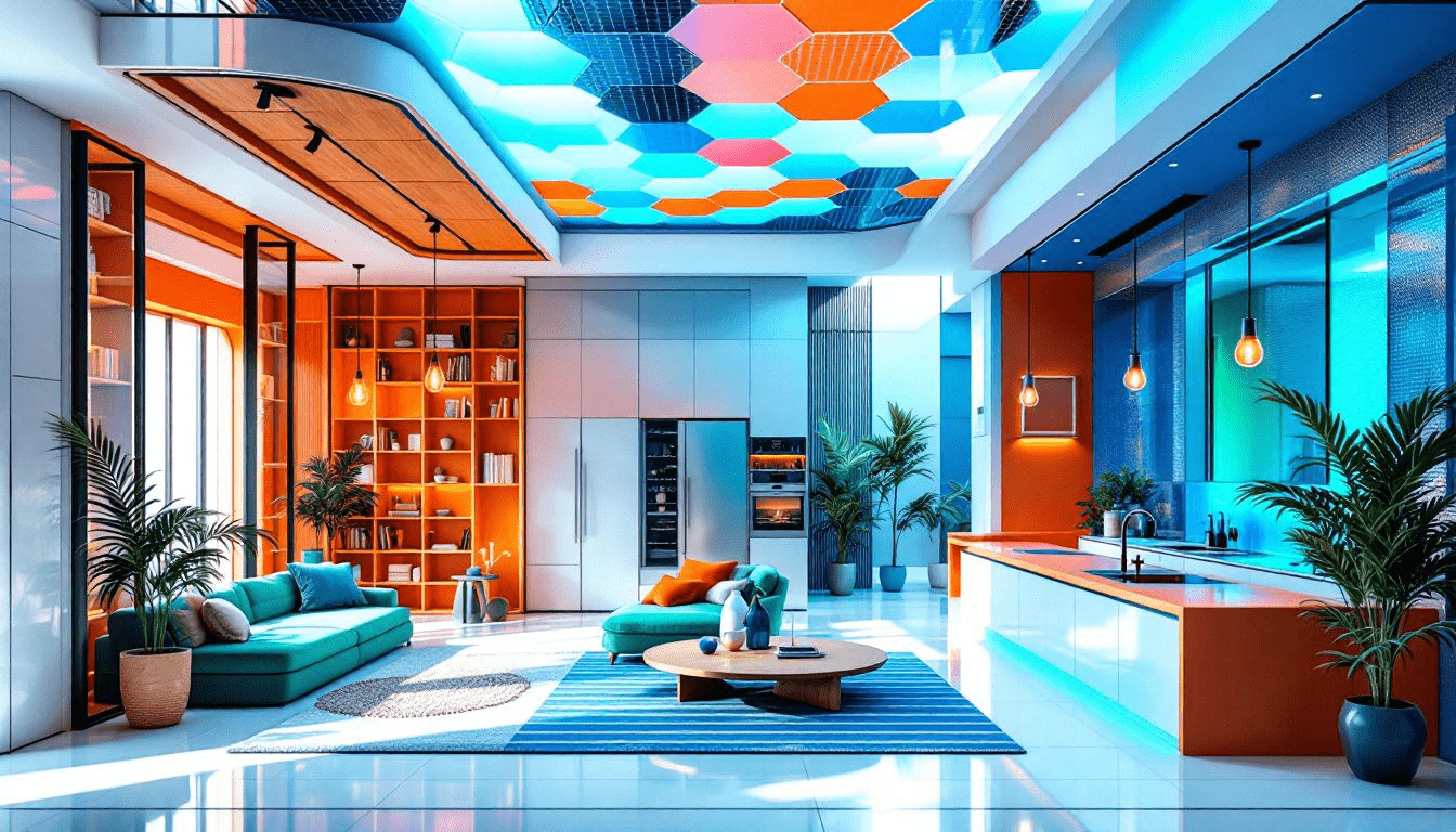 A beautifully designed communal space in an HMO.